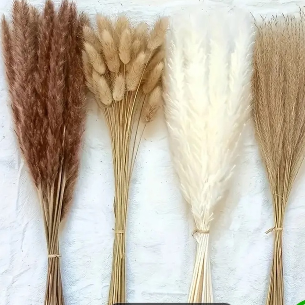 Bohemian style dried grass arrangement for home decor